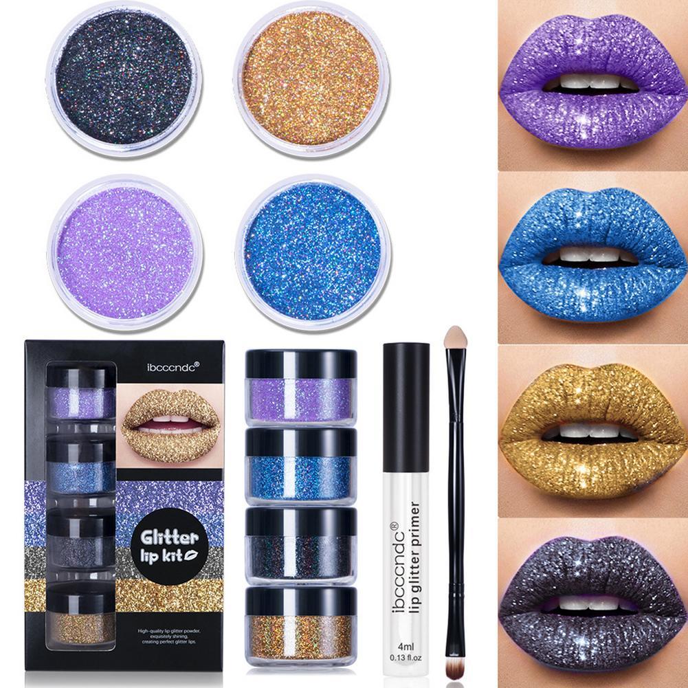 Glitter Lip Gloss Lipstick Shiny Waterproof Long Lasting