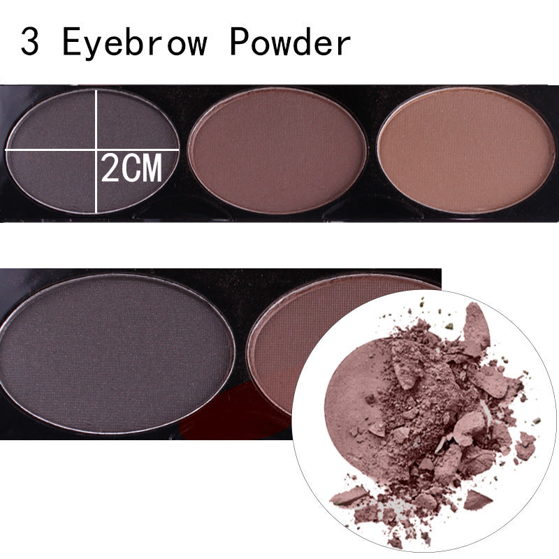MISS ROSE 3 color Eyeshadow blush eyebrow makeup kit