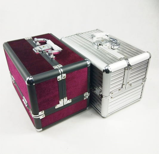 Double-opening Aluminum Cosmetic Case Makeup Kit