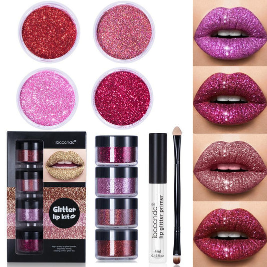 Glitter Lip Gloss Lipstick Shiny Waterproof Long Lasting