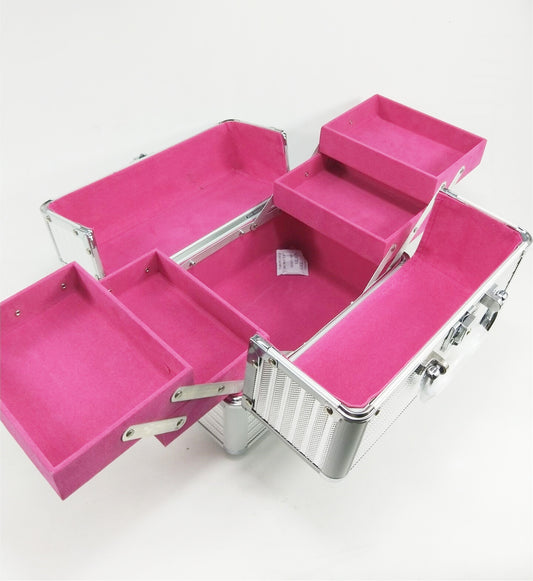 Double-opening Aluminum Cosmetic Case Makeup Kit